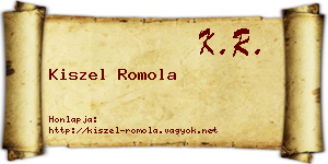 Kiszel Romola névjegykártya